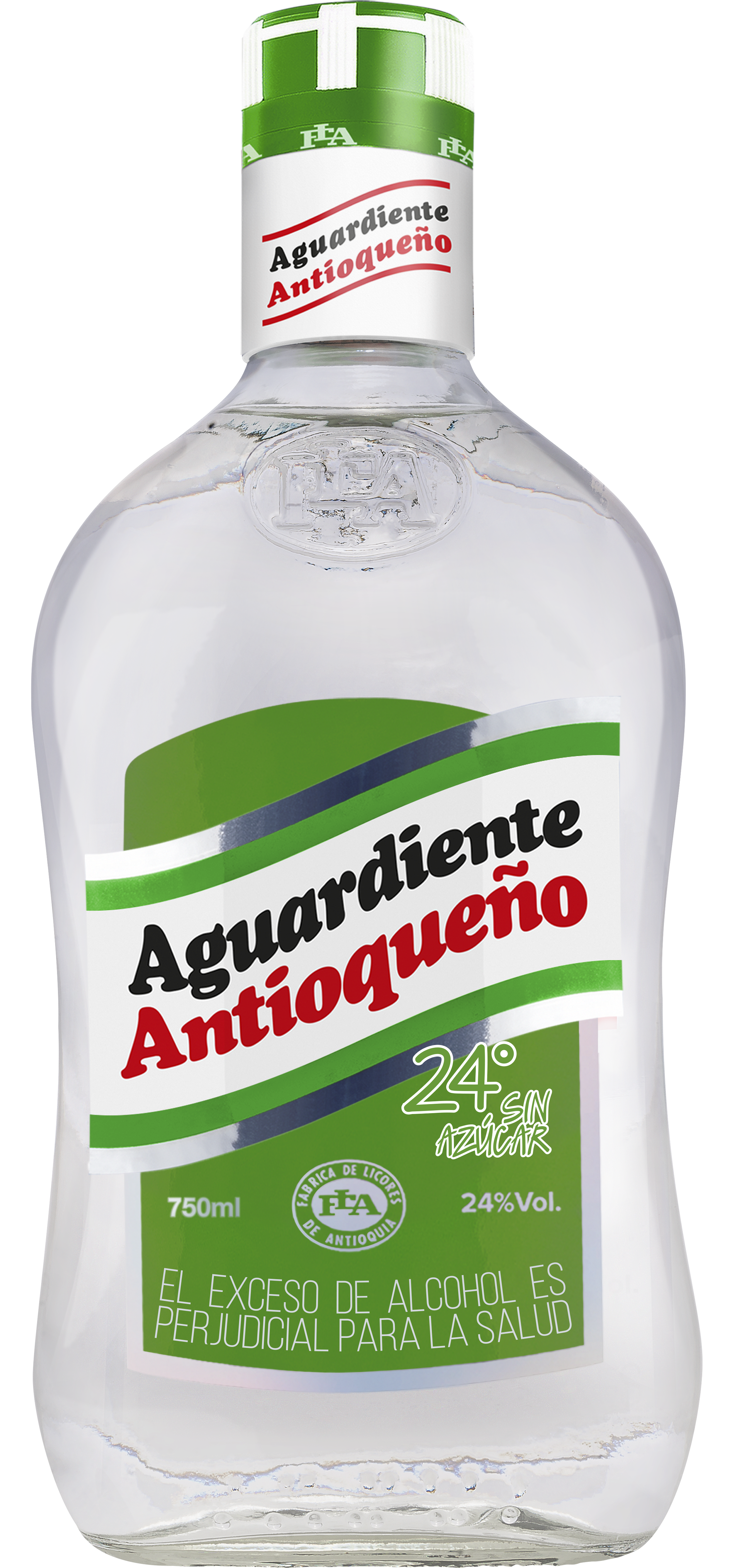 AA tapa verde 24° sin azúcar 750 ml